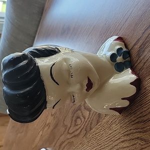 Vintage heavy lady head hat pin holder